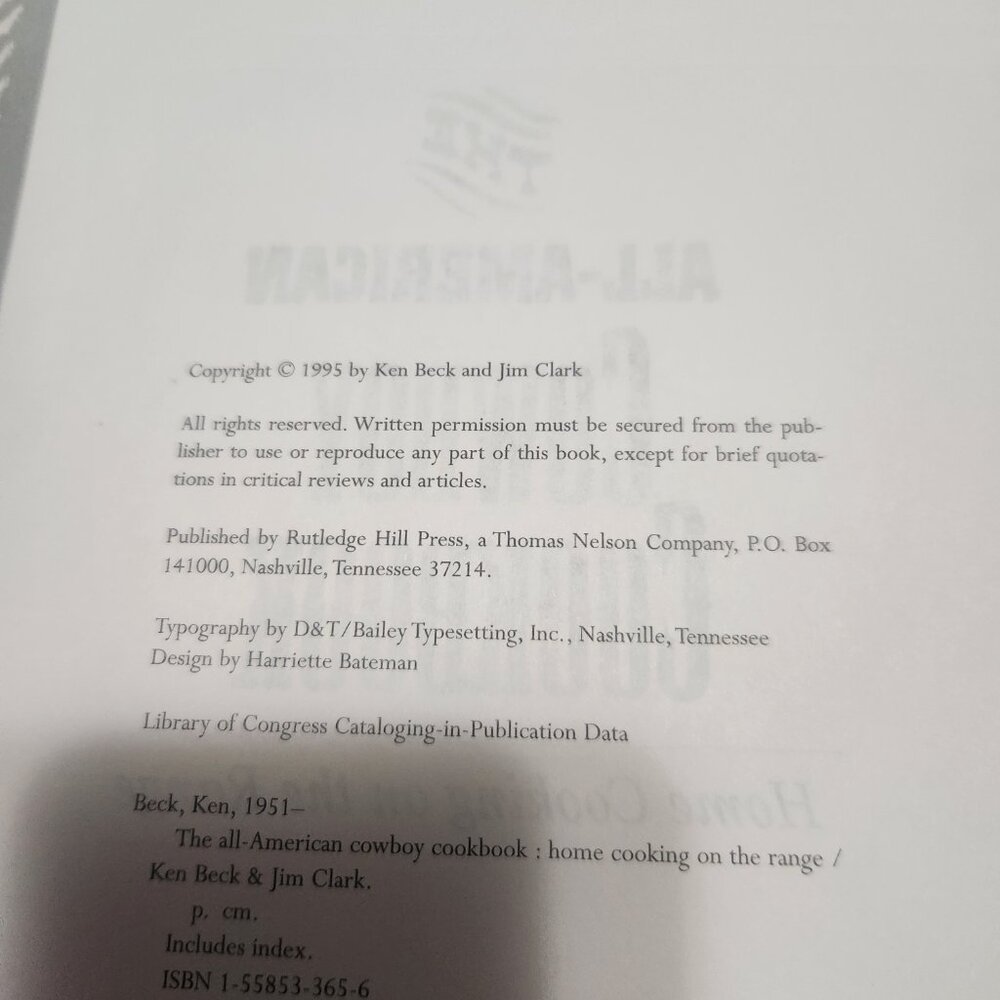 The All American Cowboy Cookbook - Picture 3 of 7